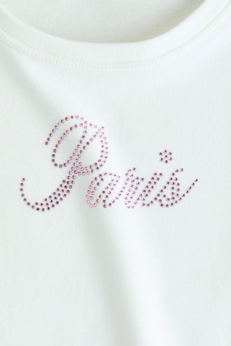 H&M Embellished-motif T-shirt